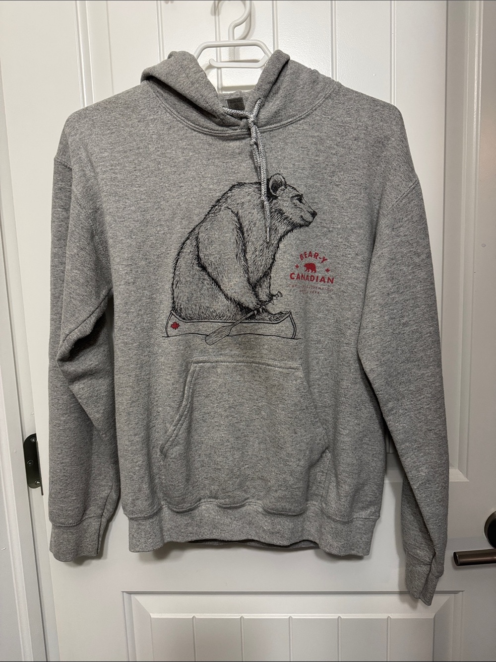 Gray Bear Graphic Hooded Sweatshirt
